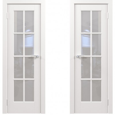 Дверное полотно Перфето 6.1 белая ПО-700 стекло матовое