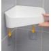 Купить Полка для ванной комнаты угловая (на скотче) белый в Брянске в Интернет-магазине Remont Doma