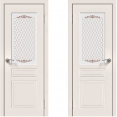 Дверное полотно Эмаль 01 белое ПО-700 белое стекло