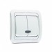 Купить Выключатель 2 СП "Макел" белый с подсветкой в Брянске в Интернет-магазине Remont Doma