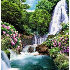 Декоративное панно Цветущий водопад 196х201 (6 листов)