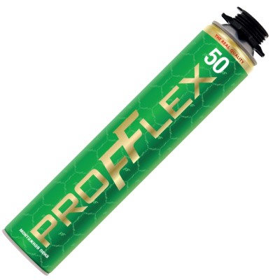 Пена монтажная "PROFFLEX GREEN PRO50" профи 750мл летняя