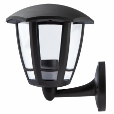 Садово-парковый светильник НБУ 07-40-003 Дели 1 черный 6 гранный настенный IP44 Е27 max40Вт