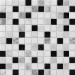 Панель ПВХ камень Мрамор черно-белая плитка 0,3 мм купить недорого в Брянске