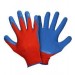 Купить Перчатки нейлоновые  с рифленым латексным  покрытием (красно-синий) в Брянске в Интернет-магазине Remont Doma
