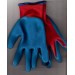 Перчатки нейлоновые  с рифленым латексным  покрытием (красно-синий) купить недорого в Брянске
