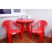 Купить Кресло пластиковое "Фламинго" красное в Брянске в Интернет-магазине Remont Doma