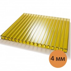 Сотовый поликарбонат "ULTRAMARIN" 4 мм (2100*6000) (0,52) желтый