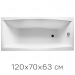 <span class='first-world'>Ванна</span> на раме 1Marka VIOLA 120x70, без фронтальной панели, без слива-перелива